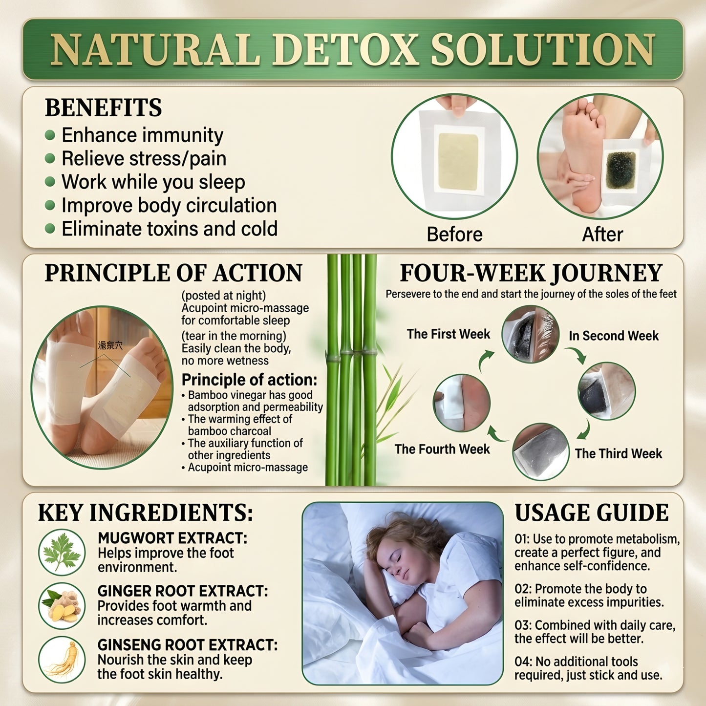 Herbal Detox Foot Patches (Pack of 10)
